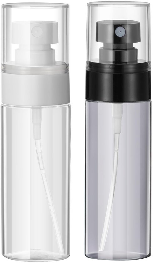 Kleine sprayfles 100ml, 2 flesjes, fijne nevelsprayfles, geschikt voor op reis