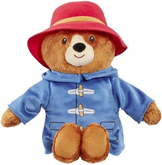 Kleine Teddybeer - Knuffelbeer Filmfiguur - Kinderkamer Decoratie - Iconische Rode Hoed - 22 x 9 x 25 cm - Blauw