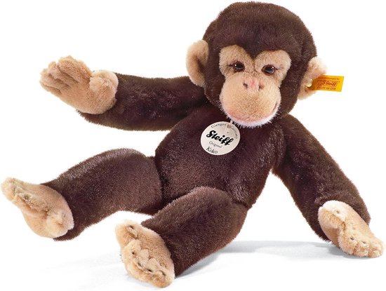 Kleine vriend aap - Knuffel aap - Spelen en knuffelen - Zacht imitatiebont - 25 cm - Bruin