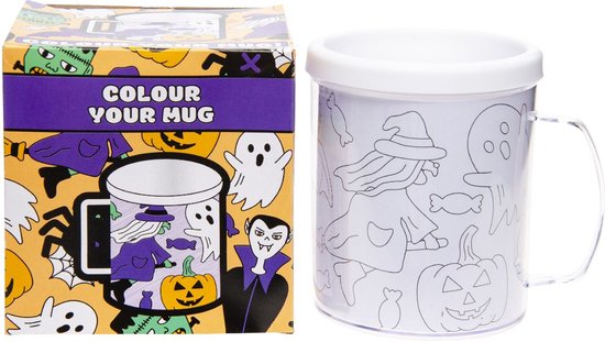 Kleur Je Eigen Beker Halloween - Halloween Drinkbeker - Kleurplaten - Drinkbeker - DIY - Speelgoed van Slammer.