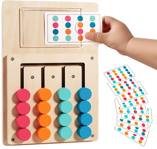 Kleur matching puzzel voor kinderen - Montessori hersenkraker spel - Voor 3 4 5 6 7 jaar - Handzaam reisspeelgoed voor jongens en meisjes - Ideaal kerst- en verjaardagscadeau