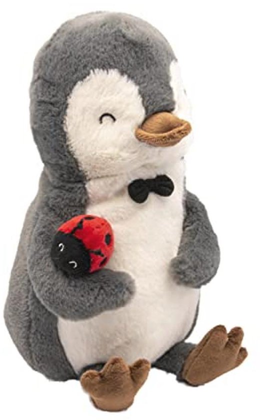 Kleurrijke pluche pinguïn van 25 cm - Perfect als knuffel en geluksbrenger van Merkloos