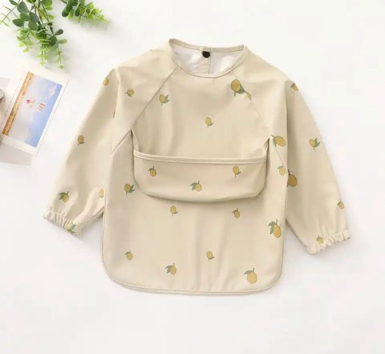 kliederschort - Slabbetje met mouwen Lente - zomer slab - fruit - Baby peuter slabber - wasbaar - herbruikbare slabber - eten zonder te smeren - slabbetje met fruit - slabber voor kleine kinderen van Dooky