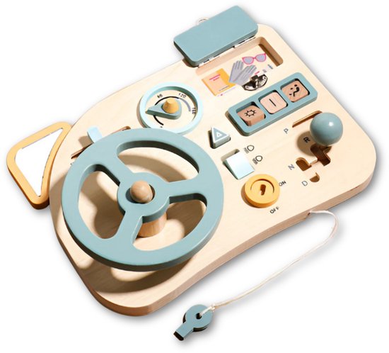 Klikkopers® - Busy Board – Montessori Speelgoed - Activiteitenboek - Educatief Speelbord - Activiteitenbord - Sensorisch Speelgoed - Fijne Motoriek van Merkloos