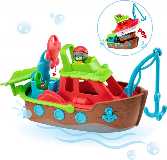 Klorofil Badspeelgoed de Stapelboot – Badspeelgoed voor kinderen – Badspeeltjes – 29 x 12 cm – Meerkleurig van Klorofil