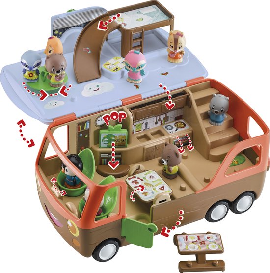 Klorofil De Camper Speelset - Interactief Kinderspeelgoed - Met figuur uit de walrus familie - Vanaf 1.5 jaar - 3-Delig - Kunststof van Klorofil