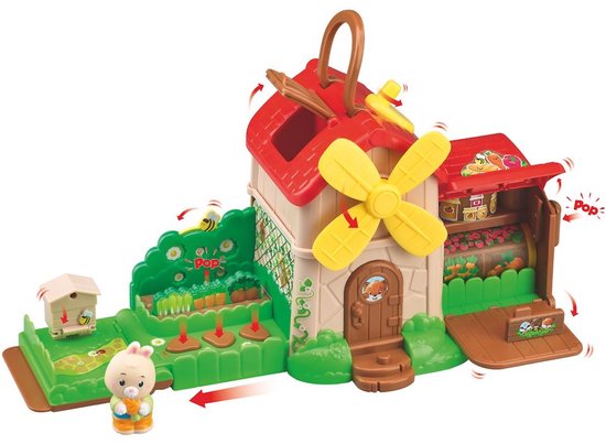 Klorofil Speelset De Tuinmolen – Speelset met molen, tuin en winkeltje – Inclusief Sam het konijn – Vanaf 18 maanden – Kunststof van Klorofil