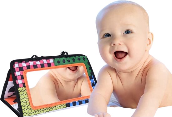 Knaak Baby Boekje - Kijk- en Knisperboekje - Vanaf 0 Maanden - Montessori - Speelgoed Tummy Time van Merkloos