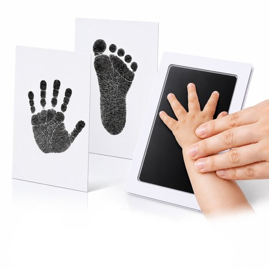 Knaak Baby Handafdruk en Voetafdruk Set - Inktafdruk Baby - 2 Kaartjes - Kraamcadeau