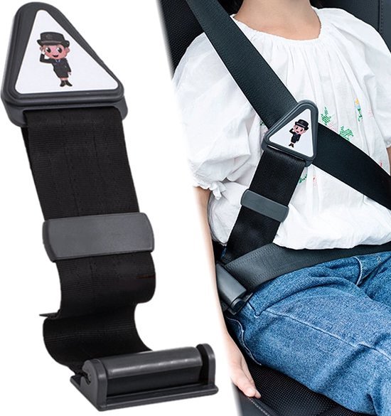 Knaak Gordelgeleider Autostoel Kind Beschermer - Gordelbeschermer - Gordelclip - Autogordel - Kinderzitje - Zwart van Knaak
