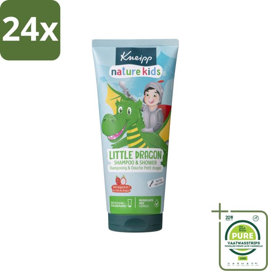 Kneipp - Shampoo & Showergel - Little Dragon - 200 ml - Voordeelverpakking - 24 stuks - Kinder shampoo - Kinder douchegel van Merkloos