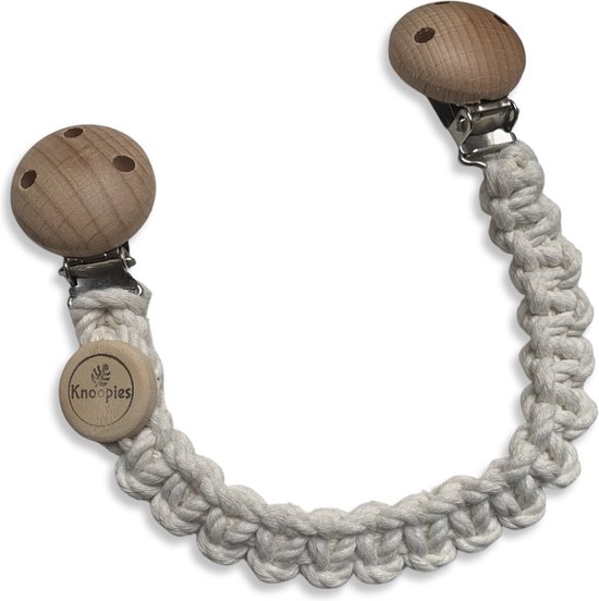 Knoopies Knuffelkoord - Gebroken Wit - Katoen - Macramé - Handgemaakt in Nederland - Inclusief Verzendkosten van Knoopies