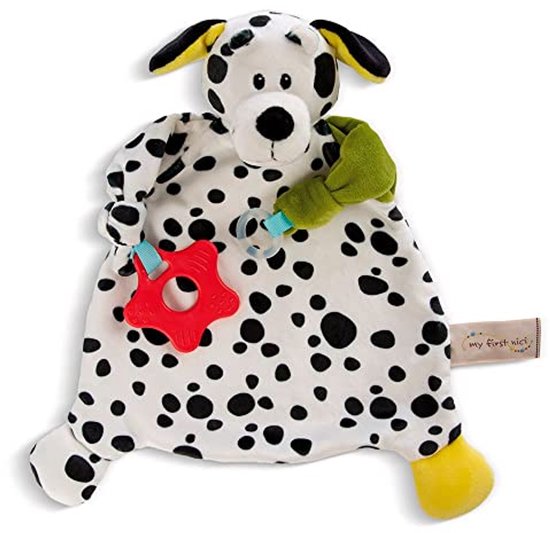 Knuddeldoekje Dalmatiër 25x25 cm - Zacht en Stimulerend Speelgoed voor Baby's van Merkloos