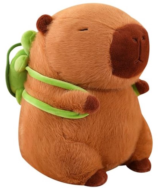 Knuffel Capybara met Rugzak - 23cm Knuffeldier voor Kinderen van Merkloos