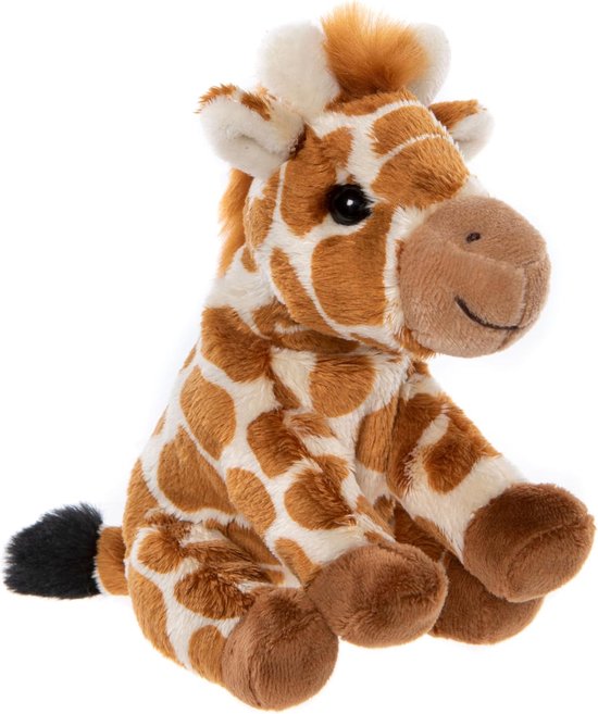 Knuffel Cub Giraffe - Pluche Dier Teddybeer - Baby Safari - Realistisch Ontwerp Superzacht - 10x10x13 cm - Meerkleurig