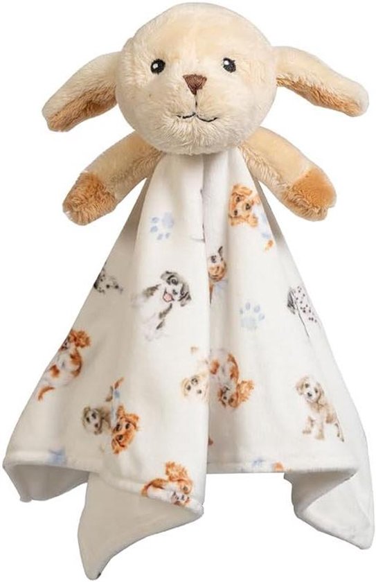 Knuffel Deken Hond - Baby Comforter - Baby Comfort - Vriendelijk Hondengezicht - 400 x 330 mm - Multicolor