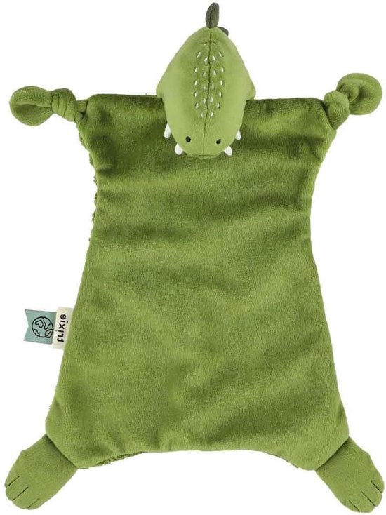 Knuffel Dino - Baby knuffel - Baby comfort - Met speenlus - 23 x 35 cm - Groen