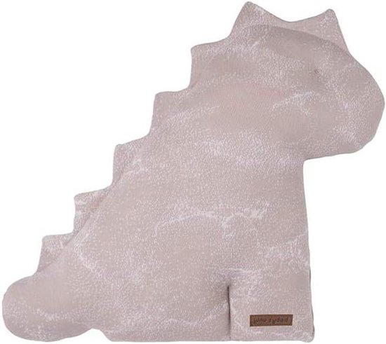 Knuffel dinosaurus - Knuffeldier baby - Spelen en knuffelen - Chique marmer patroon - 40 cm - Oud Roze