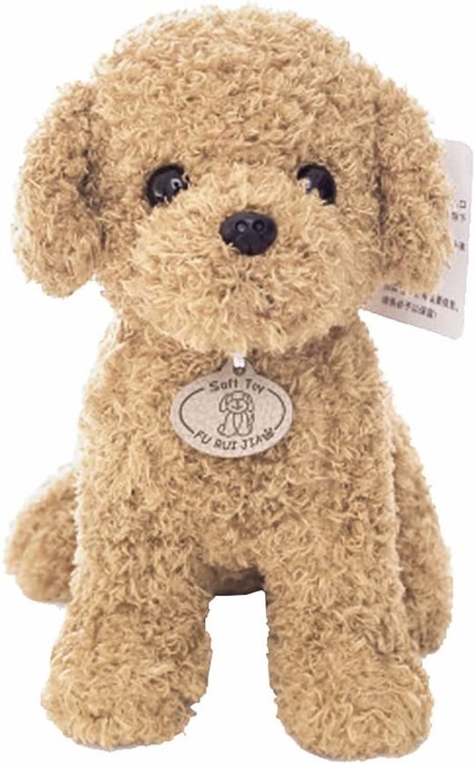 Knuffel Hond - Pluche Dier - Kinderkamer Decoratie - Zacht Katoen Materiaal - 25 cm - Beige
