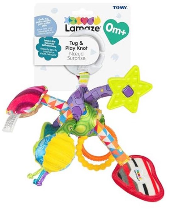 Knuffel Knoop Speelgoed Voor Baby's Met Geluidselementen En Clip-Hanger van Merkloos
