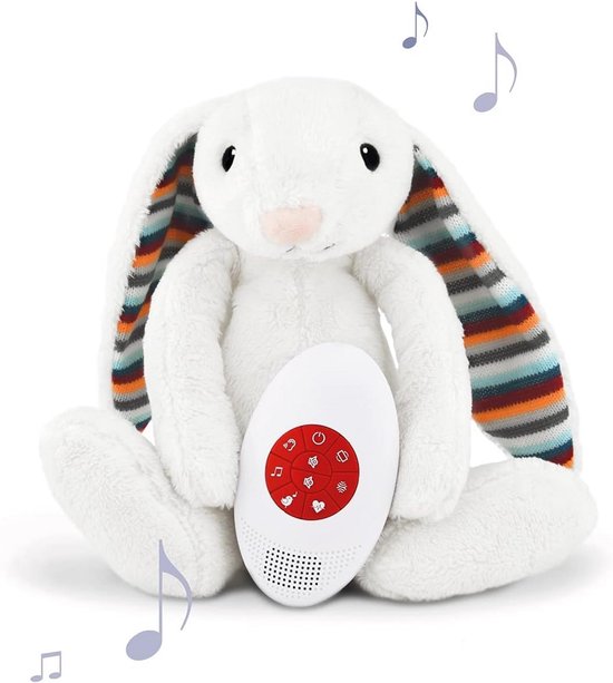 Knuffel Konijn met Hartslaggeluid en Witte Ruis | Slaaptrainer voor Baby's van Merkloos