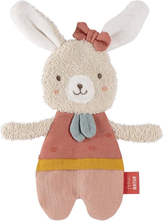 Knuffel Konijn Met Ritselgeluid en Bio Katoen – Activiteitsspeelgoed voor Baby en Peuter van Merkloos
