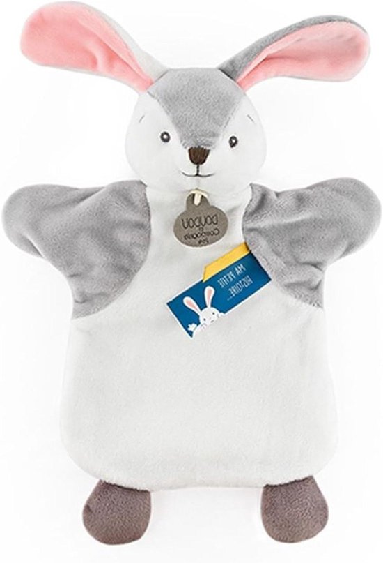 Knuffel Konijn - Pluche Dier - Baby Knuffelen - Gegarandeerd Gevonden - 25 cm - Grijs
