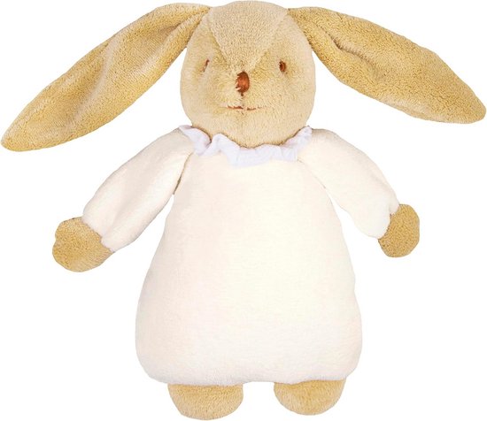 Knuffel Konijn - Zacht Pluche - Baby Geluksmoment - Verwijderbare Muziekdoos - 25 cm - Ivoor