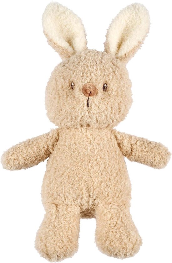 Knuffel Konijn - Zacht Speelgoed - Knuffelen en Spelen - Bevordert Motoriek - 24 cm - Zandkleur
