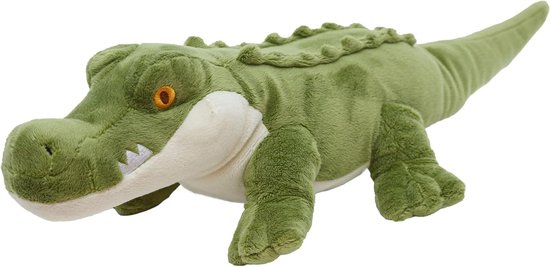 Knuffel Krokodil - Pluche Dier - Kinderkamer Decoratie - Gemaakt Van Gerecycled Materiaal - 30 cm - Multicolor