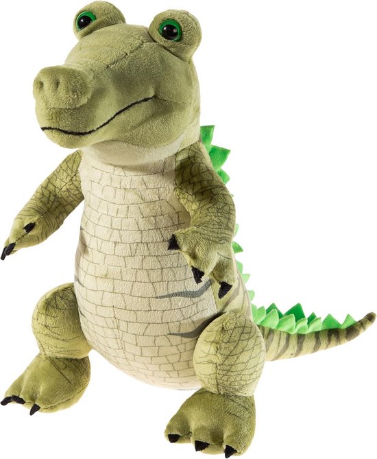 Knuffel Krokodil Pluchen Dier 30 cm Gemaakt van Gerecyclede Materialen
