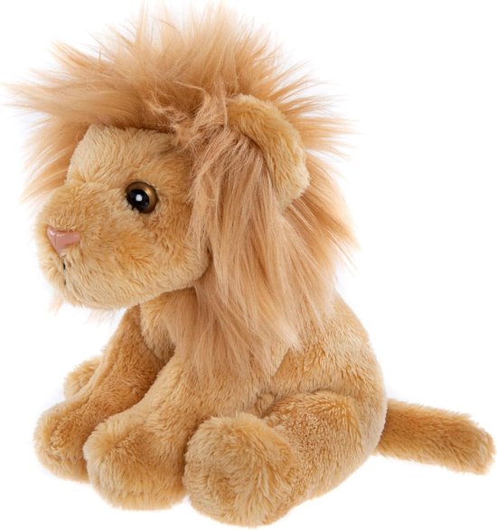 Knuffel Leeuw - Pluche Teddy Beer - Baby Cadeau - Machinewasbaar - 13 cm Hoog - Bruin
