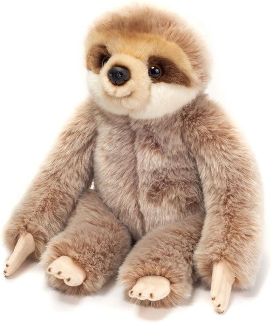 Knuffel Luiaard - Pluche Dier - Kinderen Spelen - Gerecyclede Vulling - 22 cm - Bruin