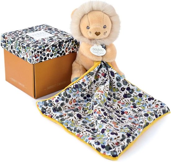 Knuffel met doek - Leeuw knuffel - Baby troosten - Verloren knuffel garantie - 12 cm - Beige