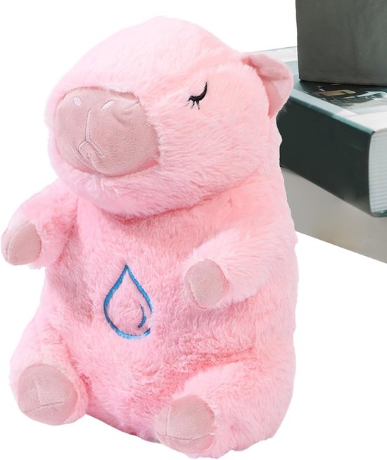 Knuffel met Hartslag - Ademend Dieren Speelgoed - Rustige Slaap - Met Muziek en Licht - ca. 28 cm - Roze