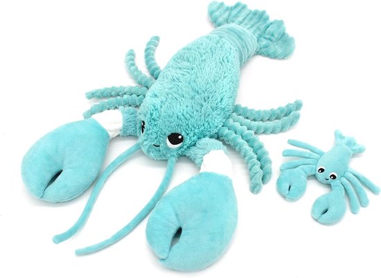 Knuffel Moeder Baby - Zachte Knuffel - Verhalen Creëren - Ultra Zacht Pluche - 48 cm - Aqua Blauw