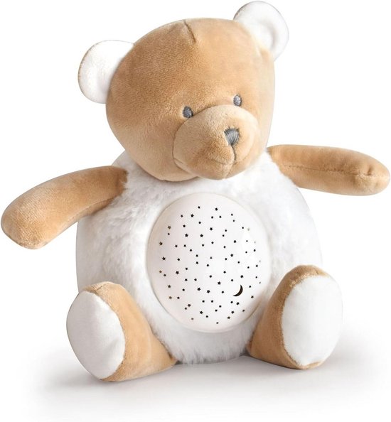 Knuffel Nachtlampje met Muziek en Sterrenprojectie voor Babykamer - Beige Beer