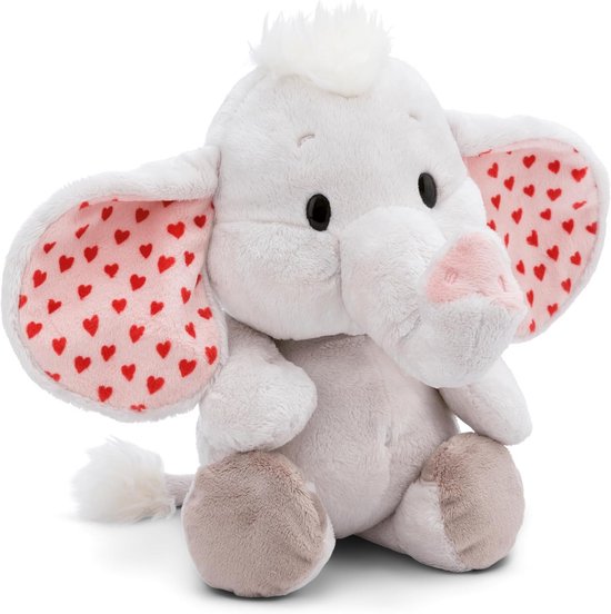 Knuffel Olifant Lichtgrijs 23 cm - Schattige Pluche Knuffel voor Kinderen en Volwassenen, Perfect als Cadeau van Merkloos