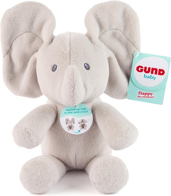 Knuffel Olifant met Kiekeboe Ooractie - Zacht Pluche Speelgoed van Playgro