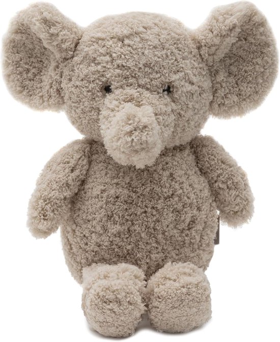 Knuffel Olifant - Pluche Dier - Babykamer Decoratie - Extra Zacht Materiaal - 25 cm - Zandkleur van Merkloos