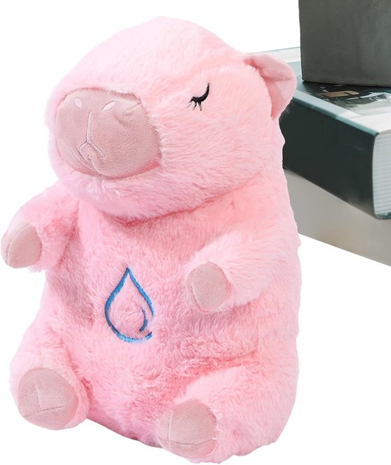 Knuffel Otter - Zacht Speelgoed - Slaap Begeleider - Hartslag Geluid - 28cm - Roze