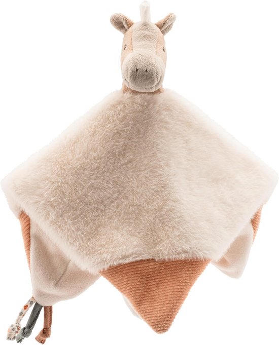 Knuffel Paard - Zacht Deken - Baby Comfort - Met Rammelaar - 110 gram - Ecru