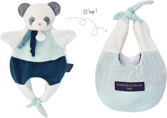 Knuffel Panda - Pluche Dier - Baby Knuffelen - Verloren Knuffel Garantie - 30 cm - Groen van Merkloos