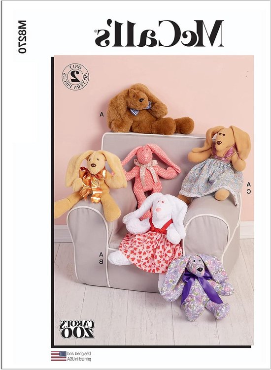 Knuffel Patroon - Speelgoed Maken - Naaien voor Beginners - Twee Jurken Opties - One Size - Wit