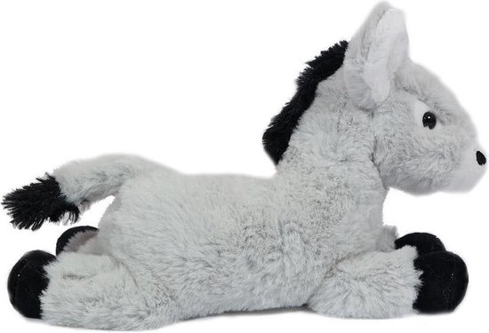Knuffel pluche ezel liggend 22 cm van Jonotoys