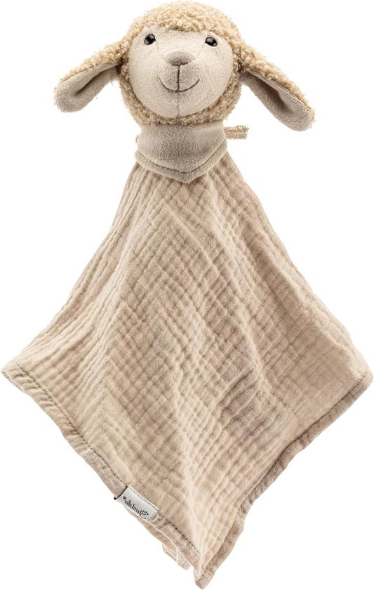 Knuffel Schaap - Zachte Comforter - Baby Troosten - Lichtgewicht Mousseline - 37 cm - Beige