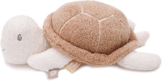Knuffel Schildpad - Pluche Dier - Babykamer Decoratie - Zacht Materiaal - 23 x 8 x 12 cm - Nougat