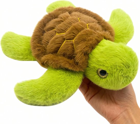Knuffel schildpad, schattig, 22 cm, knuffel, schildpad, pluche, zeedieren, zacht, cadeau voor kinderen