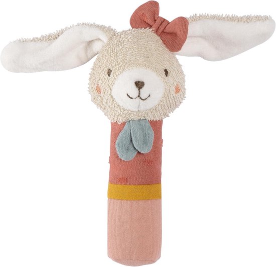 Knuffel Speeltje met Rammelaar en Biologisch Katoen voor Baby's en Peuters