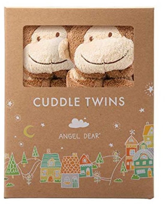 Knuffel Twin Set - Bruine Aap Blankie voor Baby's van Merkloos
